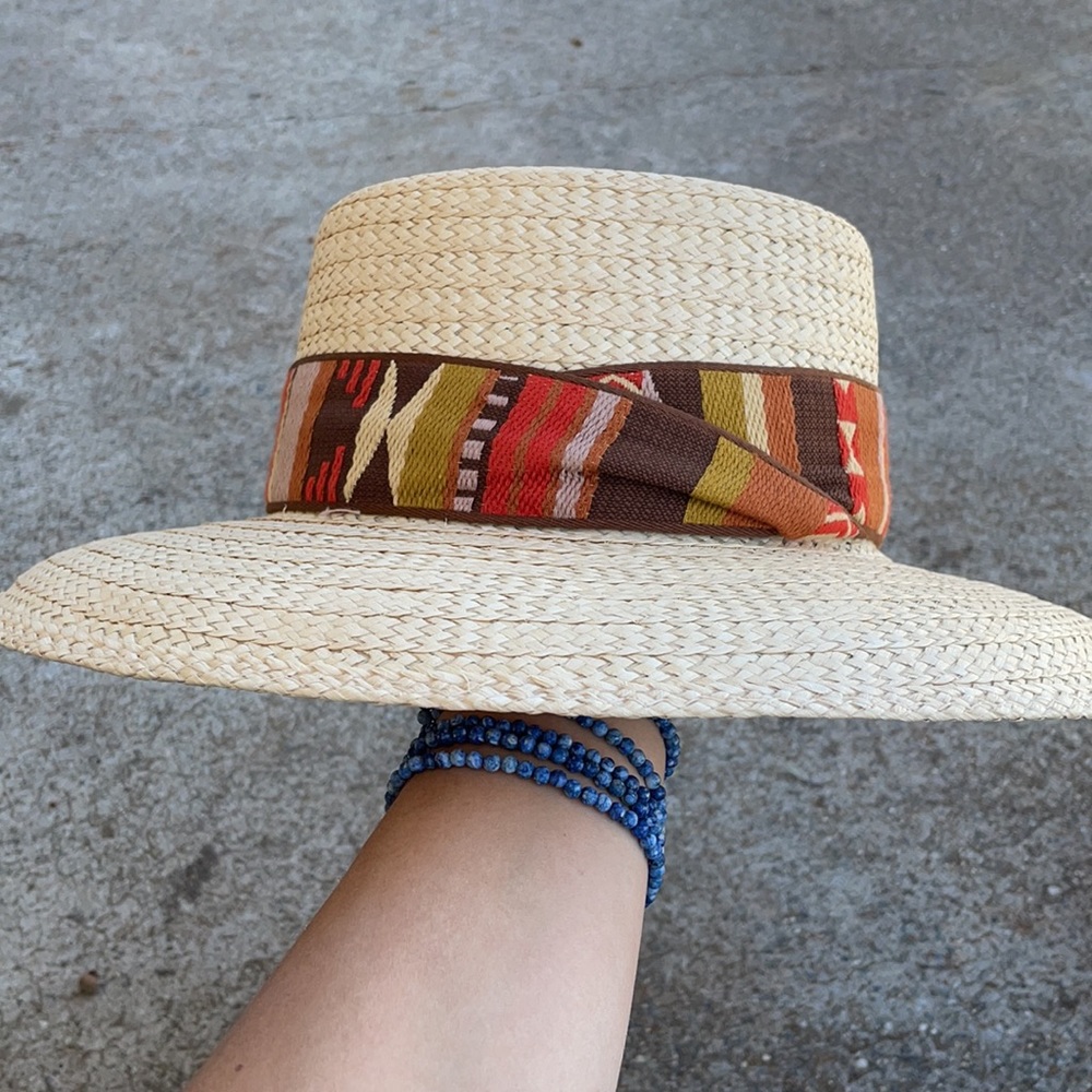 Corfut & Knapp True Vintage 60’s or 70’s Boho Straw Hat